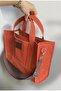 Totebag Waxed Canvas Bag - Coral - Original Size - 4