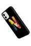 Matte Compatible Black Case for Apple iPhone 12 – Soft Silicone, Protective, Shock Absorbing Cover - 3