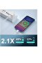 2 قابس تيار متردد مع 2 منفذ USB، شاحن جوال 5 فولت 2 أمبير متوافق مع أنظمة IOS وAndroid - 3