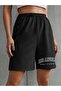 Los Angeles California Combed Cotton Shorts - Black Printed Short Without Cord - 5