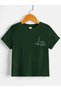 Dinosaurs Cotton Kids T-Shirt - Nefti Green Printed Girls Boys' Summer Crew Neck T-Shirt
