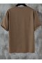 Wonderful Single Jersey T-Shirt - Brown Printed Oversize Crew Neck T-Shirt - 2
