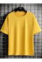 Double Face Teddy Bear Single Jersey T-Shirt - Yellow Printed Oversize Crew Neck T-Shirt - 2