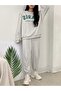 Paris Sweatshirt Sweatpants Jogger - Gray Printed Bottom Top Tracksuit Set Crew Neck - 4