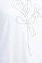White-Chain Embroidered Long Sleeve Lycra T-Shirt - 5