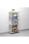 Mineo Ash White Bookcase/Display Cabinet - 5 Shelves, Metal & Wood, 2-Year Warranty - 3