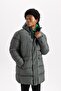 Water Repellent Long Inflatable Coat Parka Hooded Zippered with Pockets A2132Ax23Wn - 3