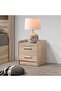 Supreme 2 Drawer Nightstand Multifunctional Bed Side Table - French Sonoma Oak L43xW40.5xH47cm