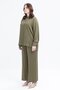 Khaki-Pocket Detailed Large Size Trousers Suit - 2
