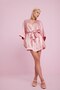 Relax Fit Wrap Collar Satin Half Sleeve Dressing Gown Z9500Az24Sm - 2