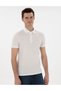 Pi̇erre Cardi̇n Men's Woven Polo Collar White Knitwear T-Shirt