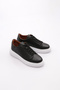 Men's Sneakers Shoes Genuine Leather Black Antique White 221525 - 2