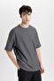 Comfort Regular Fit Comfortable Fit Crew Neck Printed Short Sleeve Heavy Fabric T-Shirt B5916Ax24Sp - 4