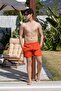 Quick Dry Tile Men's Swim Shorts with Pockets