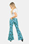 Blue Patterned Wide Leg Trousers - 2