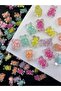 25 Pieces Transparent Mixed Color Acrylic Jelly Beans with Beads Inside, Teddy Bear Beads, Jewelry Making Beads - 2