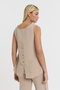 Women's Strappy Blouse - Muslin Sıfırkol Back Buttoned Blouse - 1110 - 4
