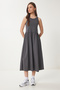 Halter Neck Basic Summer Knitted Dress Anthracite Lcr0053 - 2