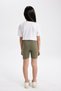 Girl's Basic Plain Biker Ribbed Camisole Tights C6570A824Sm - 6