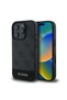 Guess Licensed Pu Leather Compatible Case for iPhone 16 Pro Max Cover with Stripe Logo Design Black - 2