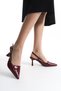 Women's Pointed Toe Thin Heel Scarf Evening Dress Classic Heels Casual Designer Shoes - 5