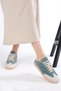 Nikita Genuine Suede Petrol Green Women's Casual Sports Shoes - 7