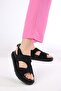 Reina Black Color Asymmetrical Cut Women's Sandals - 3