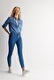 Jegging High Waist Ankle Length Narrow Leg Basic Plain Jean Trousers B7498Ax24Au - 8