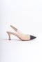 Vanessa Women's Nude Transparent Detailed Low Heel Shoes Stiletto - 8