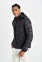 Fit Puffer Jacket Water Repellent Windproof Slim Fit Slim Fit Hooded Zipper Pocket 3112891 - 8