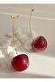 Women's Dangle Cherry Earrings - 3