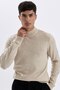 Slim Fit Slim Fit Half Turtleneck Basic Plain Knitwear Sweater R1127Az24Wn