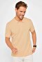 Men's 5-Pack Navy-Khaki-Brick-Grey-Beige Slim Fit Slim Fit Cotton Plain Pique Polo Neck T-Shirt - 6