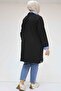 58005 Large Size Tunic with Stone Detail on Collar and Side Slits - Black - 5
