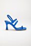 Women's Stylish and Simple Evening Shoes with Straps Neon Blue - 2