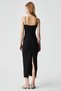 Sedruan Women Slim Hanging Neck Slim Long Black Dress - 6