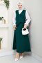 Side Tie Vest Suit Emerald Green 4745 - 4