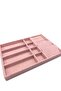New Suede Pink Drawer Jewelry Organizer Box (AYDINDECOR) - 3