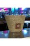 Straw Bag Beach Bag Handmade Straw Women's Bag with Chain with Gold Details Zipper Bag - 5