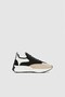 Dimity Black-Beige Genuine Leather Women's High-Soled Sports Shoes