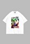 Gorillaz Printed Oversize Unisex White Tshirt