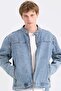 100% Cotton College Collar Zippered Pocket Denim Jacket D0420Ax24Au