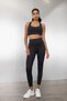 Fit Black High Waist Waist Hugging and Gathering Flexible Premium Sports Leggings C9191Ax24Au