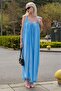 Baby Blue Halter Neck Strap Long Basic Women's Dress Mg2163 - 2
