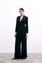 Jacquard Wide Leg Trousers - Black