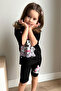 Girl's Suit with Printed Summer Shorts - 3