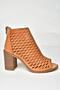 U 555024803   Tan Genuine Leather Thick Heeled Women's Shoes - 6