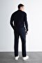 Dfc - Men's Navy Blue Standard Fit 4 Pocket Cotton Flexible Chino Straight Leg Canvas Trousers - 5