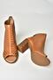 U 555024803   Tan Genuine Leather Thick Heeled Women's Shoes - 5