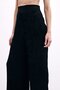Jacquard Wide Leg Trousers - Black - 4